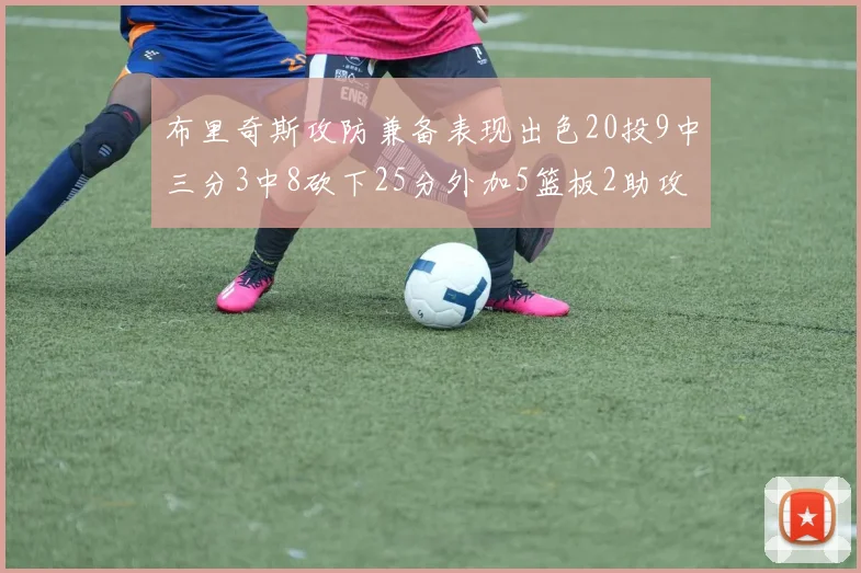 布里奇斯攻防兼备表现出色20投9中三分3中8砍下25分外加5篮板2助攻2盖帽